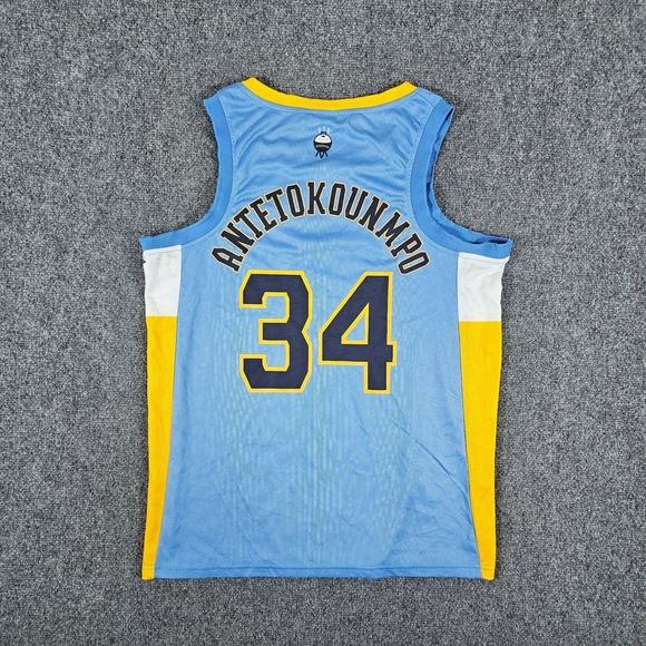 Other - ESPN Milwaukee Brew Crew x Antetokounmpo Light Blue Jersey Adult Size Medium NBA